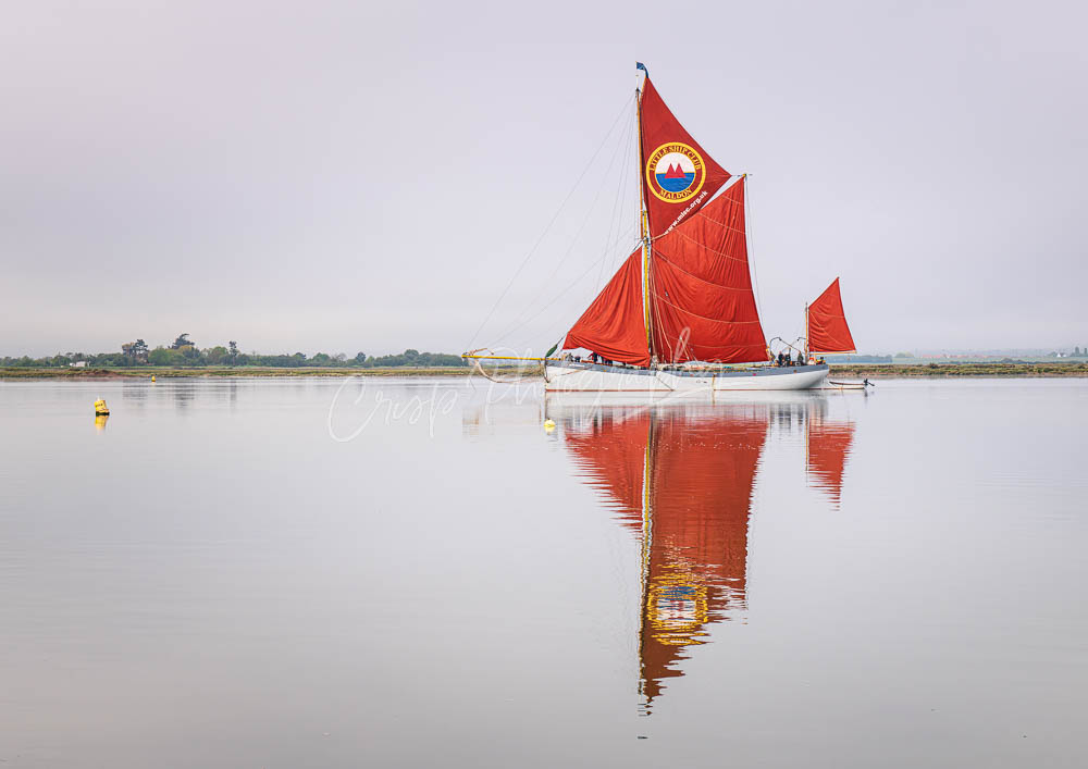 Sailing Barge Blue Mermaid easing her way down river